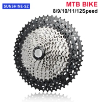SUNSHINE Bicycle Freewheel MTB Bike Cassette 8/9/10/11/12Speed 34/36T/40T/42T/46T/50T/52T Sprocket HG Structure For SHIMANO/SRAM