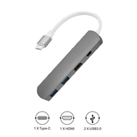 4 in 1 USB Type C Hub with 1 4K HDMI Port and 2 USB 3.0 Ports for MacBook USB Type C Adapter Hub