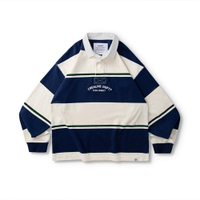 【手刀下單🤩滿額折扣進行中~~】 Filter017 Stripe Rugby Shirt 藍白 長袖 條紋英式橄欖球衫 男女款 H6760【新竹皇家】