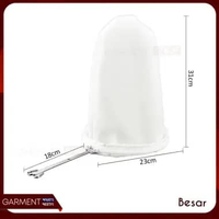 Saringan Kopi Teh Kain Filter Resleting Bisa Dilepas Cuci Gagang Stainless Steel Tebal Ukuran Lengka