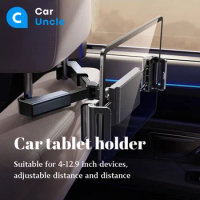 Car Back Seat Headrest Phone Holder Stretchable Tablet Stand Rear Pillow Adjustment Bracket for 4.7-12.9 Inch Ipad