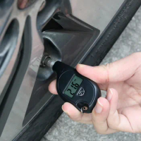 Mini Keychain style Tire Gauge Digital LCD display Car Tyre Air Pressure tester meter Car Auto Motorcycle tire Safety alarm