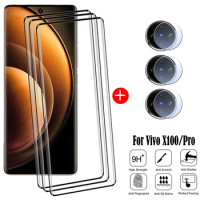For Vivo X100 Pro Glass Vivo X100 Pro Tempered Glass 9H Full Curved Protective Screen Protetor For Vivo X100 Camera Film