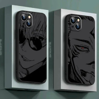 Jujutsu Kaisen Satoru Gojo Yuji Phone Case For iPhone 15 14 13 12 11 Pro Max Mini SE2 6 6S 7 8 Plus Soft Liquid Silicone Cover