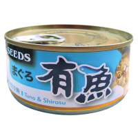 【Seeds 聖萊西】有魚貓餐罐-鮪魚+吻仔魚(170gX48罐)