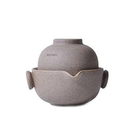 Handmade Retro Rough Pottery Travel Tea Set 1 Cup+1 Pot,tea Cup Teapot Chinese Ceramic Teapot Kettle Porcelain Gaiwan Tea Cup