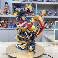 【宜家良品百貨】港版 七龍珠 LS 超四龍拳悟空 GK 雙頭雕 雕像 超級賽亞人手辦模型擺件