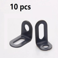 10pcs Metal Corner Braces Brackets มุมขวา L รูปร่าง Brace Bracket Black
