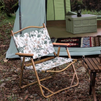 Outdoor Aluminum Alloy Folding Chair Camping Equipment Oxford Cloth Outdoor Kermit Chair Portable Folding Stool Sillas De Playa