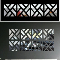 64Pcs Unique 3D Mirror Acrylic Wall Sticker DIY Art Vinyl Decal Home Decor Stylish Elegant Creative WallSticker Decoration