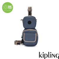 Kipling (網路獨家款)莫蘭迪丹寧藍隨身拆卸式單肩包-JESSELENA