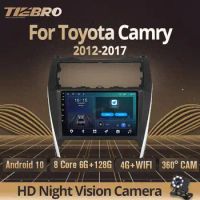 TIEBRO 2 Din Android 10 Car Radio For Toyota Camry 2012-2017 GPS Navigation Car Multimedia Player NO 2Din DVD Bluetooth Playrer