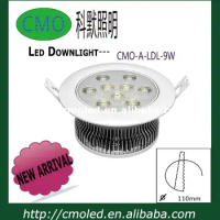 9w led downlights with 110mm hole size