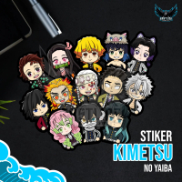 Stiker Sticker Anime Kimetsu No Yaiba Demon Slayer Chibi Cute Lucu Laptop Motor Helm Vinyl Doff Lebi