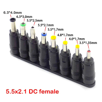 8pcs Ổ máy tính xách tay DC Power Supply Adapter kết nối với mắt AC DC jack cắm kết nối điện chuyển 