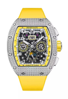 Bonest Gatti 自動中性不鏽鋼手錶，橡膠錶帶