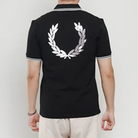 Kaos FRED PERRY ADVANTAGE LOGO SILVER BLACK POLO 100% ORIGINAL XL