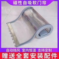 客製化空調門簾 磁吸門簾 防冷氣門簾 磁性自吸透明塑膠pvc軟簾 隔斷簾 防蚊門簾 臥室隔斷簾超市商場 門簾 水晶板