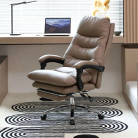 Leather Fancy Office Chair Computer Relax Comfy Recliner Office Chair Ergonomic Modern Cadeira Para Escritorio Furniture