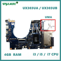 UX303UA i5 / i7CPU 4GB RAM Mainboard For Asus ZenBook UX303UA UX303U UX303UB U303U Laptop Motherboard