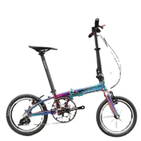 16 Inch Folding Bicycle Adult Walking Bike Aluminum Alloy Frame The Foldable Design Is Light And Small And Takes Up No Space