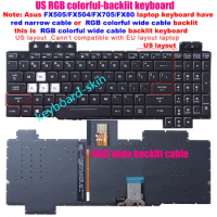 New US RGB colorful Backlit Keyboard For ASUS TUF Gaming FX505 FX505D FX504 FX504GM FX705 FX705D FX80 FX86 laptop