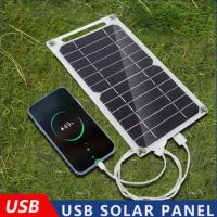 Waterproof Solar Panel Phone Charger with USB Port Portable Power Bank Suitable for Outdoor Camping and Hiking