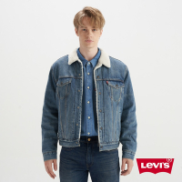 Levis 男款 牛仔外套 Type3修身版型 Sherpa棉花絨 中藍基本款
