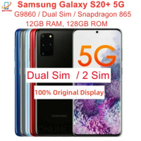 Samsung Galaxy S20+ S20 Plus 5G Dual Sim G9860 6.7" AMOLED 12GB RAM 128GB ROM Snapdragon 865 NFC Original Android Cell Phone