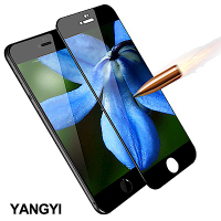 揚邑 iPhone6/6s Plus 5.5吋 滿版軟邊鋼化玻璃膜3D防爆抗刮保護貼-黑