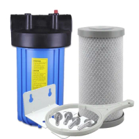 Coronwater Whole House Water Filtration System, with 10"x4.5" Sediment CTO Filter, 1" Inlet/Outlet