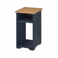 SKRUVBY 邊桌, 黑藍色, 40x32 公分