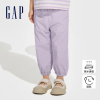 【GAP】女幼童裝 Logo束口鬆緊褲-淡紫色(890348)