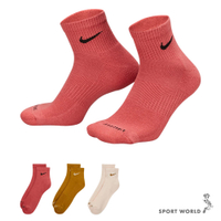 Nike 襪子 短襪 3入組 粉棕苺【運動世界】SX6890-992
