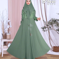 DFOURMODE010,set gamis polos dfour