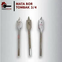 Mata Bor Tombak kayu Ukuran 3/4 & Mata Bor Kaca CINDRITE 1/2 Inch Model Tombak MATA BOR 1/2