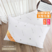 【寢城之戀】買1送1 台灣製造 日本大和防蹣抗菌獨立筒釋壓枕(17cm)