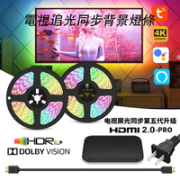 身臨其境沉浸式電視隨屏同步氛圍燈帶塗鴉同步裝飾背景燈RGBIC幻彩燈條