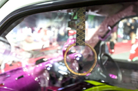 日本JDM改裝汽車后視鏡裝飾竹環圓環和風布藝電車拉環吊環VIP掛件