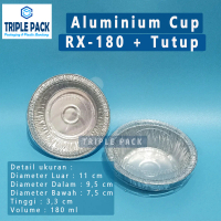 Aluminium Foil Cup RX-180 + Tutup Mika, Pie Cake Klapertart