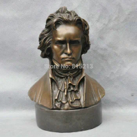 bi0011625 8 Bronze Famous Musician Beethoven Art Sculpture Statue
