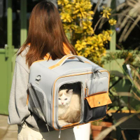 寵物太空包 貓包 寵物手提包 太空艙 貓包雙肩包大容量防應激手提式外帶帆布貓包冬季外出輕便可單肩包