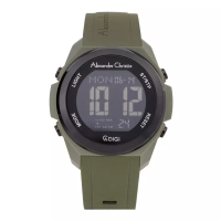 Alexandre Christie Jam Tangan Pria Alexandre Christie AC 9342 MHRIGBAGN Men Black Digital Dial Green
