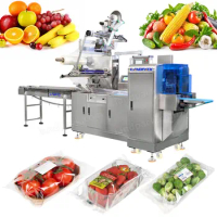 Automatic Reciprocating Type Apple Fruit In Box Flow Wrapping Packing Machine