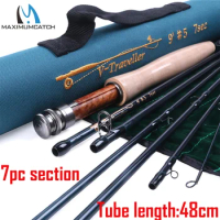 Maximumcatch Traveller Fly Fishing Rod 9FT 7 Sec IM10 30T+40T Carbon Fiber Fast Action with 50cm Tube For Travel 4/5/6/7/8/9WT