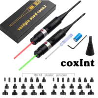 Universal Laser Bore Sight Kit with 18 Adapters Laser Boresighter Collimator .177 .22LR to .78 12GA Caliber Laser Pointer