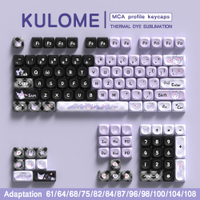 ZFOX Kuromi Keycaps 112/120 MCA Profile PBT Keycaps Cute Purple Customized Keycaps Anime Keycaps Set