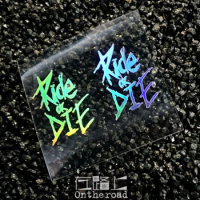 2pics RIDE OR DIE Bicycle Frame Sticker DIY Top Tube Decorative Sticker MTB Road Bike Decals Waterproof Cycling Accessories