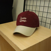 Linkswear Topi Polocap Bordir Distro Cream Maroon Caps LTP009