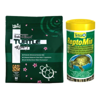 【HIKARI 高夠力】善玉菌烏龜飼料567g+Tetra德彩烏龜飼料1L 守護腸胃(適用於各種澤龜水龜烏龜)